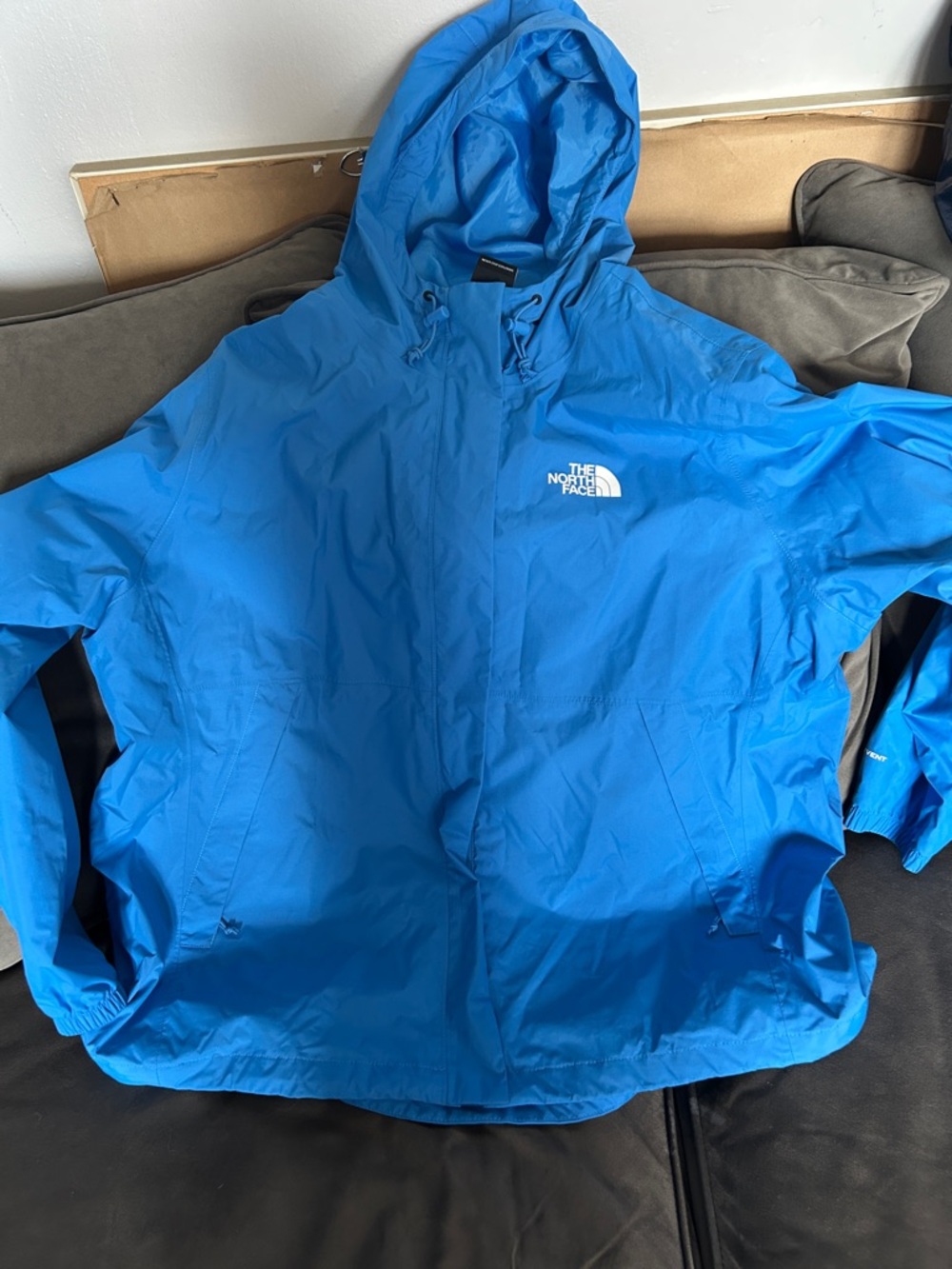 The North Face Bright Blue Hooded Rain Shell